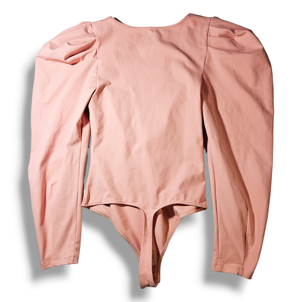 NWOT Free People Va Va Voop‎ Long Sleeve Bodysuit Sz. XS [0-2] Heart Haze Pink - Picture 6 of 11